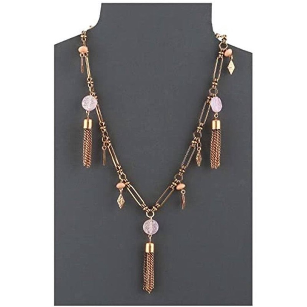 BOHO Alex and Ani tassel gold bohemian necklace